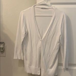 New York and Company White Cardigan